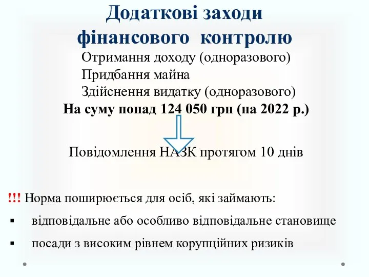 !!! Норма поширюється для осіб, які займають: відповідальне або особливо відповідальне