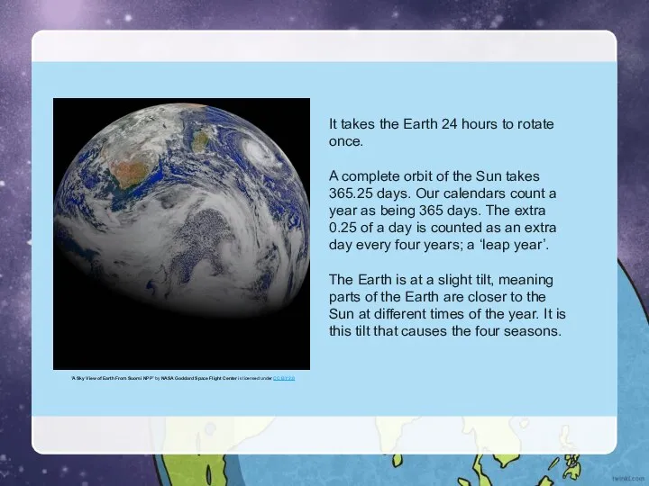 It takes the Earth 24 hours to rotate once. A complete