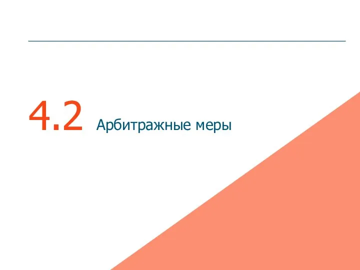 4.2 Арбитражные меры