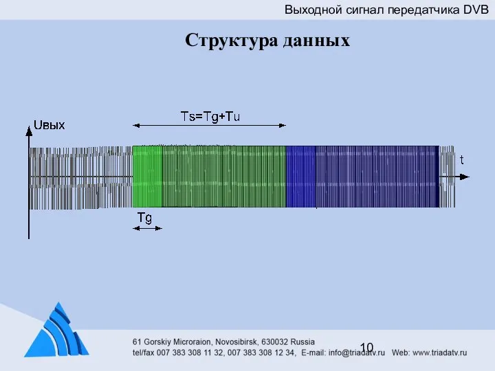 Структура данных Выходной сигнал передатчика DVB