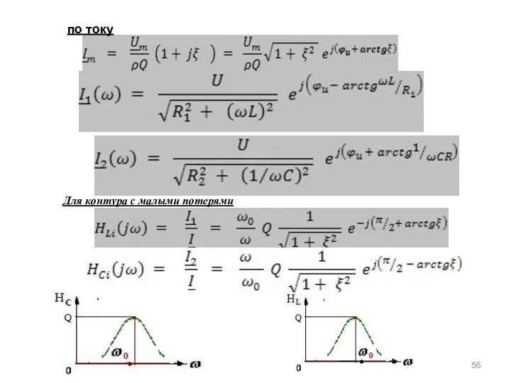 по току Для контура с малыми потерями