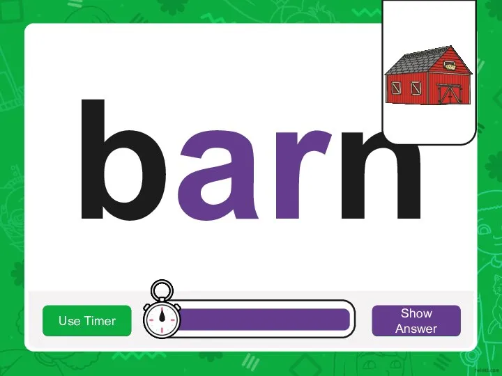 barn Start Timer Next Show Answer Start Timer Use Timer