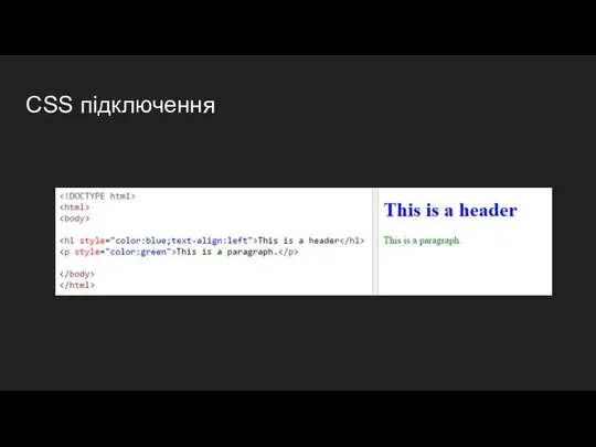 CSS підключення