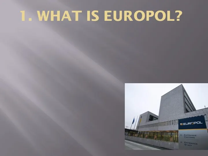 1. WHAT IS EUROPOL?