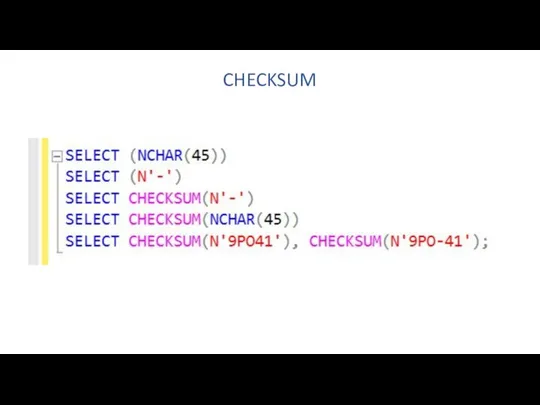 CHECKSUM