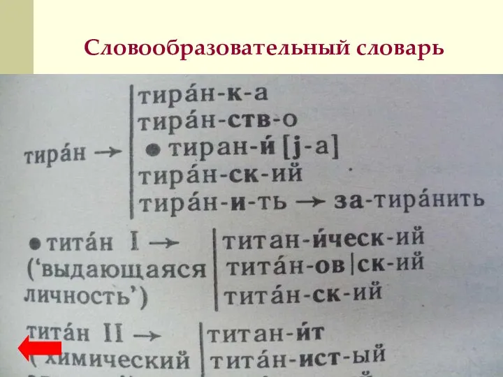 Словообразовательный словарь