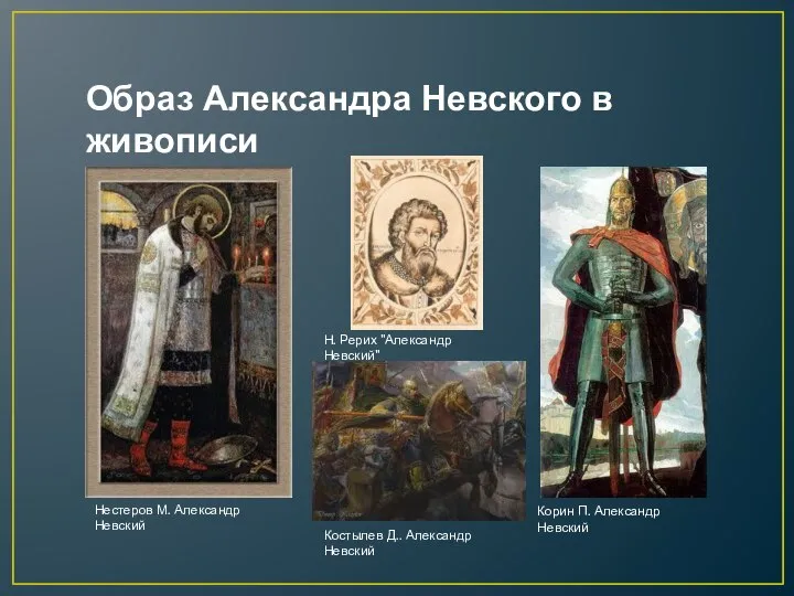 Н. Рерих "Александр Невский" Корин П. Александр Невский Образ Александра Невского