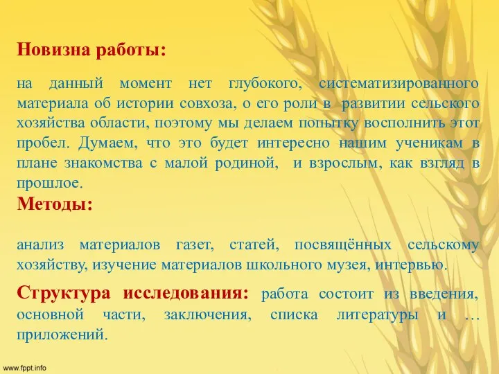 Новизна работы: на данный момент нет глубокого, систематизированного материала об истории