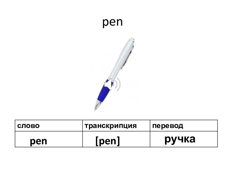 pen pen [pen] ручка