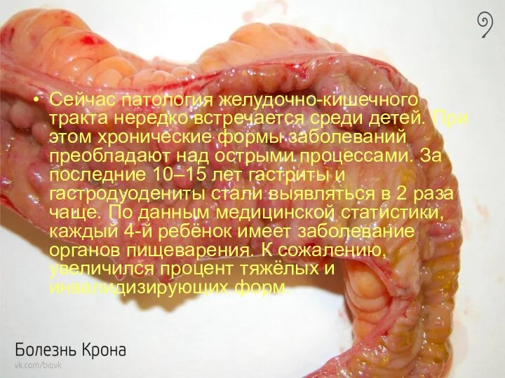 Сейчас патология желудочно-кишечного тракта нередко встречается среди детей. При этом хронические