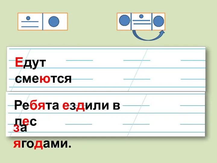 Едут смеются Ребята ездили в лес за ягодами.