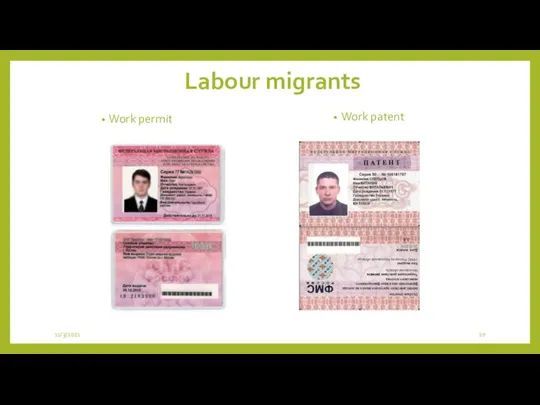 Labour migrants Work permit Work patent 11/3/2021