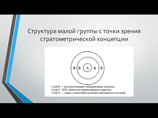 Структура малой группы с точки зрения стратометрической концепции