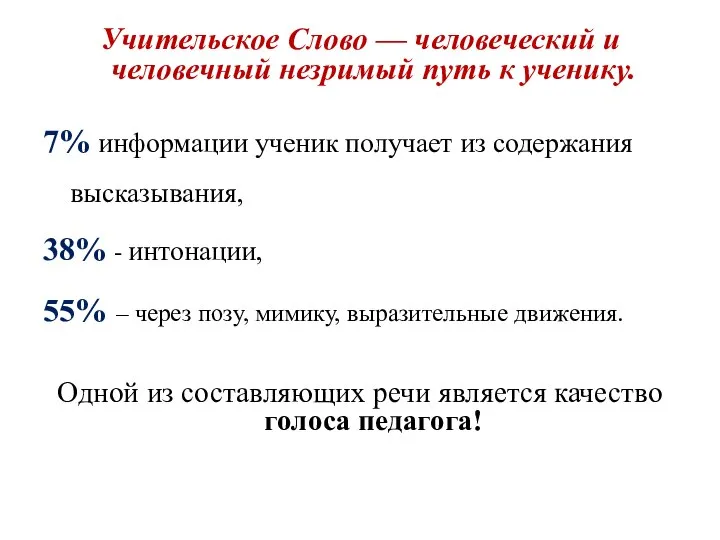 Учительское Слово — человеческий и человечный незримый путь к ученику. 7%