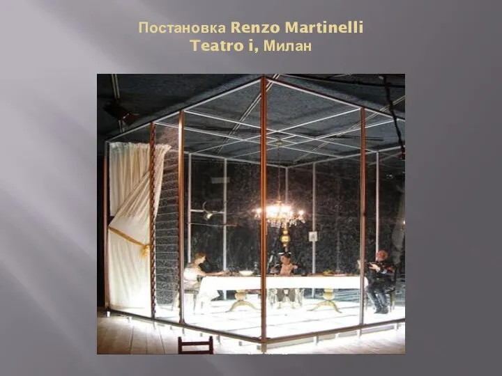 Постановка Renzo Martinelli Teatro i, Милан