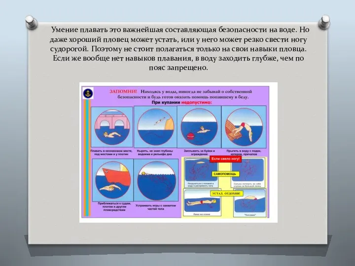 Умение плавать это важнейшая составляющая безопасности на воде. Но даже хороший