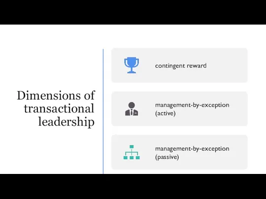 Dimensions of transactional leadership