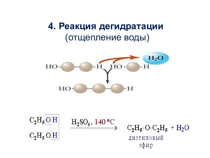 4. Реакция дегидратации (отщепление воды)