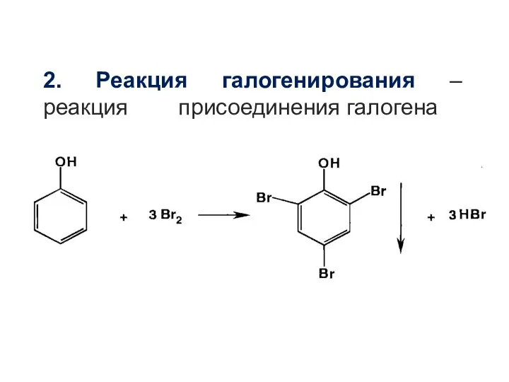 2. Реакция галогенирования – реакция присоединения галогена