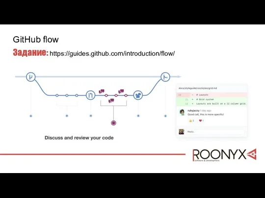 GitHub flow Задание: https://guides.github.com/introduction/flow/