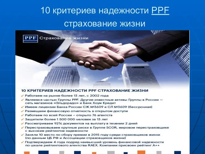 10 критериев надежности PPF страхование жизни