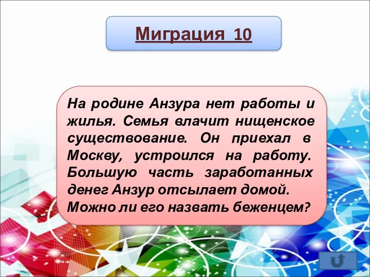 Миграция 10 На родине Анзура нет работы и жилья. Семья влачит