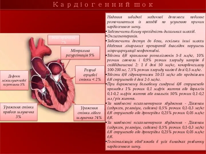 Надання швидкої медичної допомоги повинне розпочинатися із заходів по усуненню причин