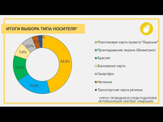 ИТОГИ ВЫБОРА ТИПА НОСИТЕЛЯ* 45,8% 19,8% 14,3% 7,9% 2,6% 3,3% 6,2%