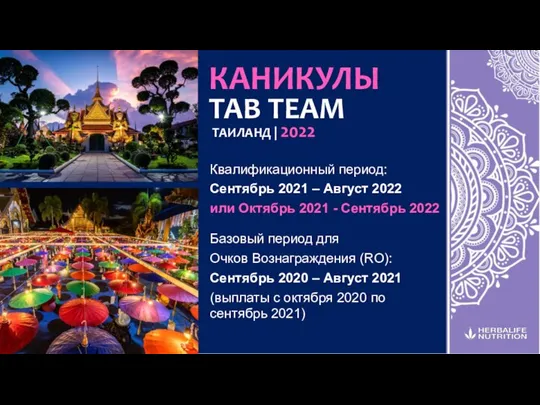 Квалификационный период: Сентябрь 2021 – Август 2022 или Октябрь 2021 -