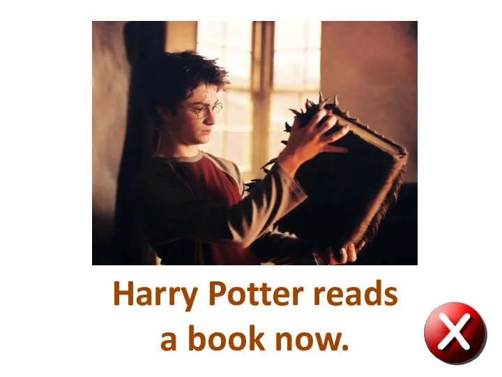 Harry Potter reads a book now.