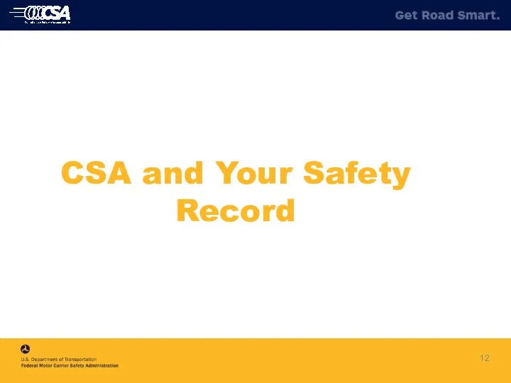 CSA and Your Safety Record