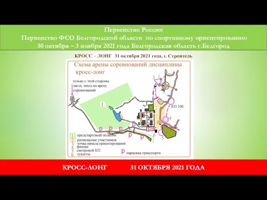 Первенство России Первенство ФСО Белгородской области по спортивному ориентированию 30 октября