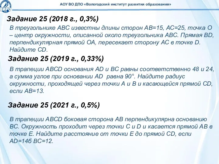 Задание 25 (2018 г., 0,3%) Задание 25 (2019 г., 0,33%) Задание