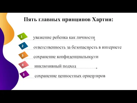 Пять главных принципов Хартии: