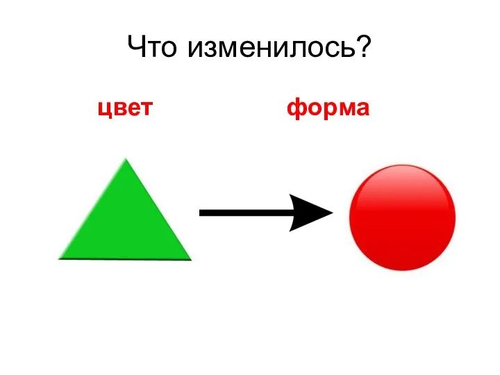 Что изменилось? цвет форма