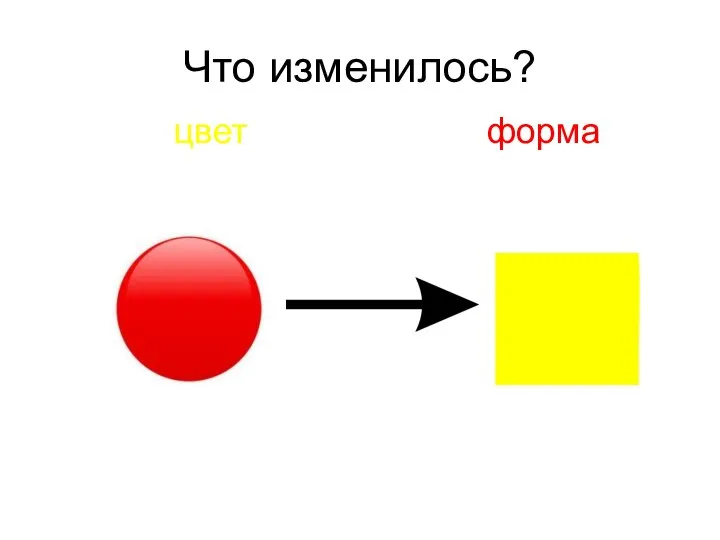 Что изменилось? цвет форма