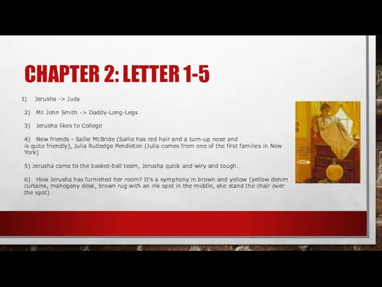 CHAPTER 2: LETTER 1-5 Jerusha -> Judy 2) Mr. John Smith