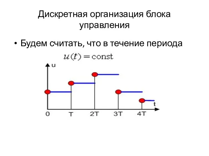 Дискретная организация блока управления Будем считать, что в течение периода