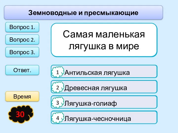 Земноводные и пресмыкающие Ответ. Какой русский писатель создал известную сказку «Лягушка-путешественница