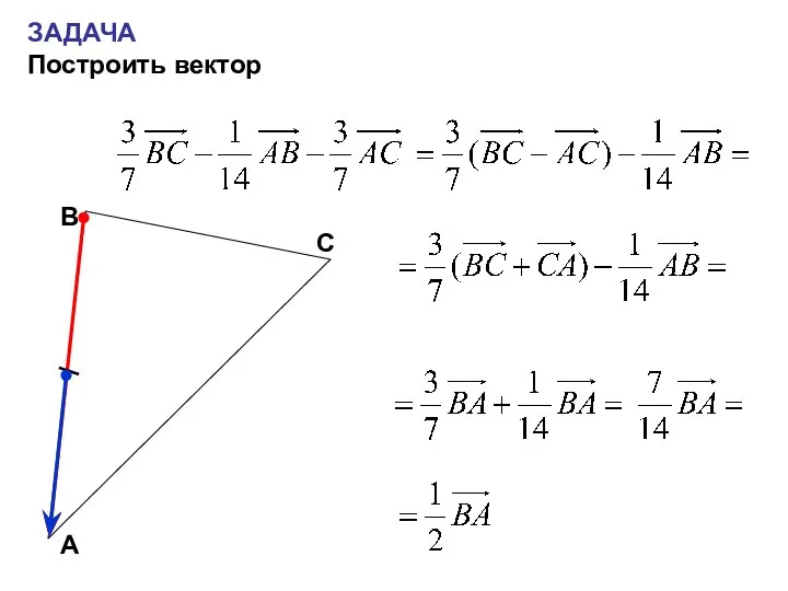 ЗАДАЧА Построить вектор С А В