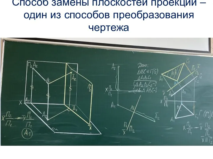 Способ замены плоскостей проекций – один из способов преобразования чертежа