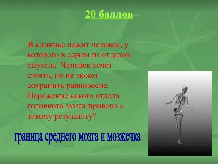 20 баллов В клинике лежит человек, у которого в одном из