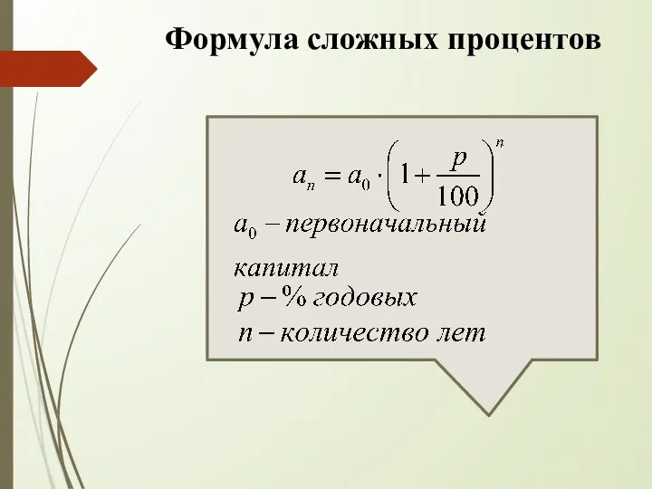 Формула сложных процентов