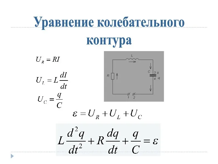 Уравнение колебательного контура