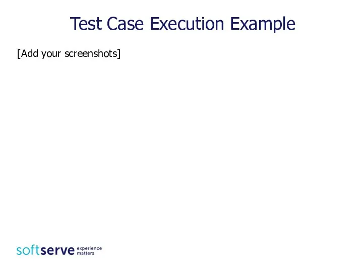 Test Case Execution Example [Add your screenshots]