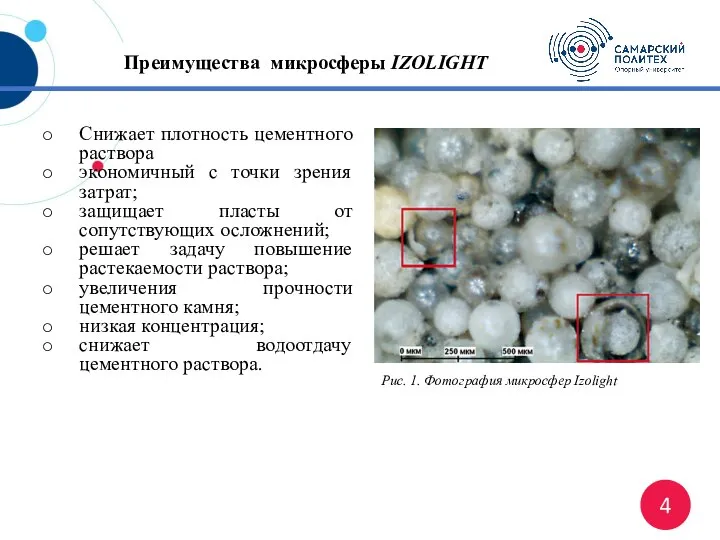 Преимущества микросферы IZOLIGHT Снижает плотность цементного раствора экономичный с точки зрения