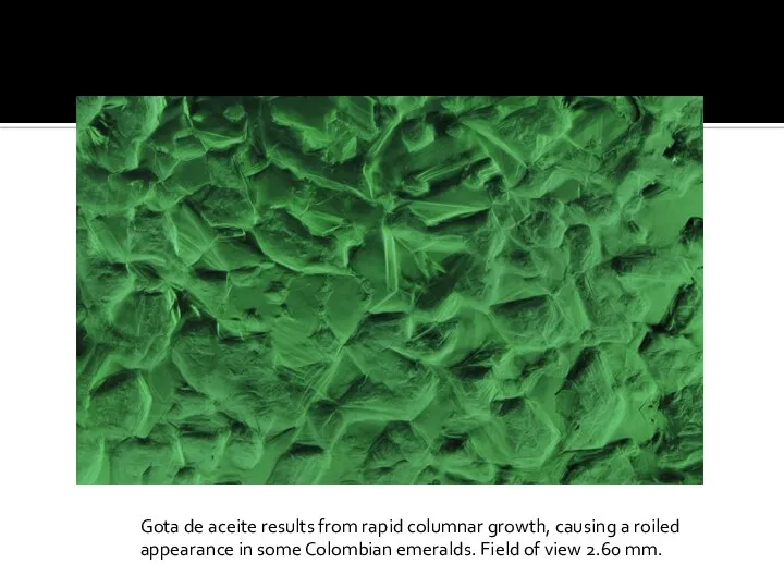 Gota de aceite results from rapid columnar growth, causing a roiled