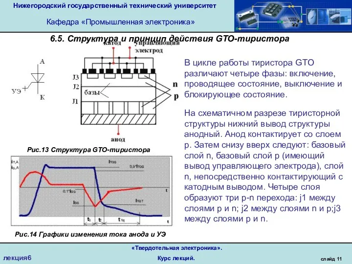 Нижегородский государственный технический университет Кафедра «Промышленная электроника» слайд 11 «Твердотельная электроника».