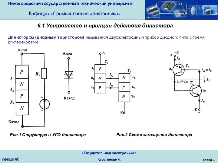 Нижегородский государственный технический университет Кафедра «Промышленная электроника» слайд 3 «Твердотельная электроника».