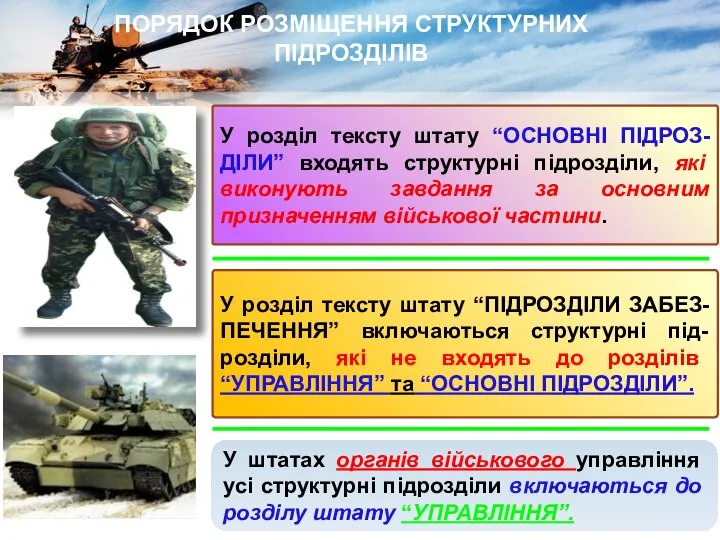 ПОРЯДОК РОЗМІЩЕННЯ СТРУКТУРНИХ ПІДРОЗДІЛІВ У розділ тексту штату “ОСНОВНІ ПІДРОЗ-ДІЛИ” входять